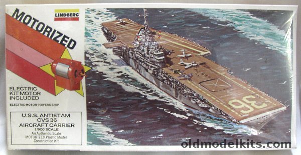 Lindberg 1/900 CV-36  USS Antietam Aircraft Carrier, 1721 plastic model kit